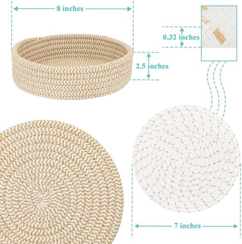 Trivets for Hot Dishes, Pots and Pans, Hot Pads with Storage Basket