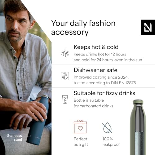 LARS NYSØM Stainless Steel Insulated Water Bottle 17oz Metal Water