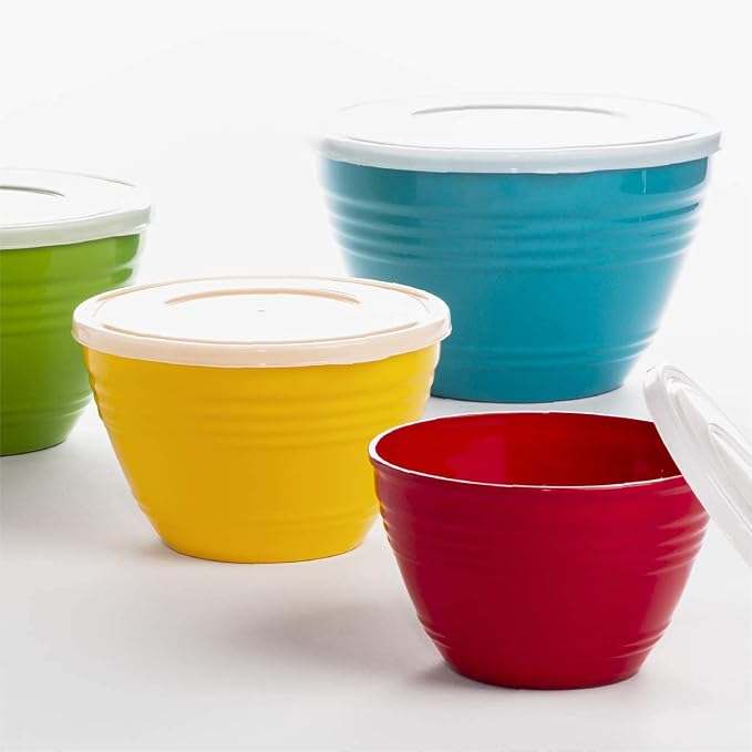 BINO | Mixing Bowl Set with Lids | Versatile Plastic Bowls - Image 8