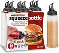 6 Pack Condiment Squeeze Bottles - 8 Oz Squirt Bottles with Leak Proof