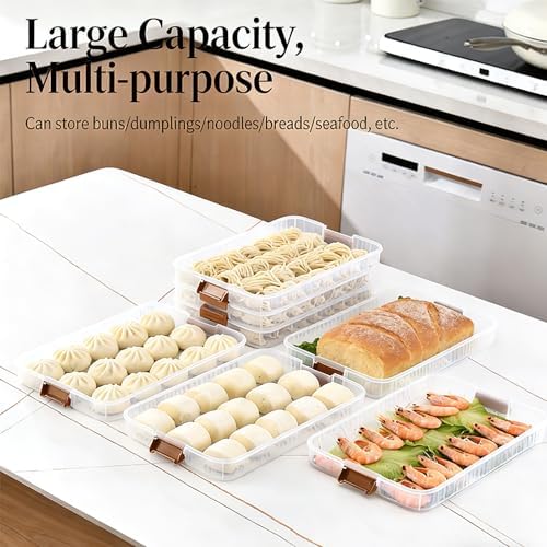 Refrigerator Dumpling Storage Box, 5-Layer, Green