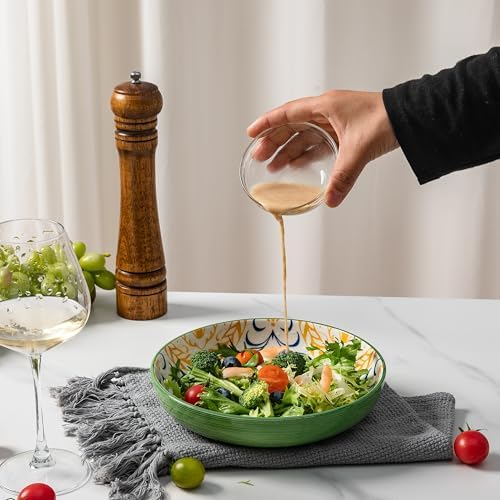 LEHAHA Pasta Bowls Set of 4, 8.25 inch Ceramic Serving Bowls for Daily