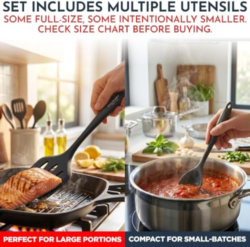 25 PCs Silicone Cooking Utensils Set - Non-Stick Silicone Kitchen