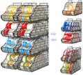 Sonyabecca 8 Pack Stackable Can Organizer for Pantry Cabinet Food Storage