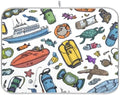 OTVEE Underwater Gear Art Dish Drying Mat for Kitchen Counter