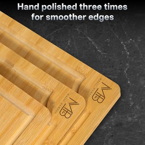 Bamboo Cutting Board for Kitchen – Chopping Block Durable Wooden