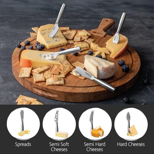 BOSKA Cheese Knife Set Mini Copenhagen, 4 Stainless Steel Knives