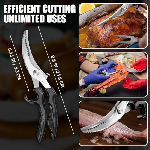 PURPLEBIRD Kitchen Scissors All Purpose, Stainless Poultry Shears
