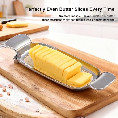 Butter Slicer Cutter & Cheese Cutter–Multi-Use Kitchen Tool for Evenly