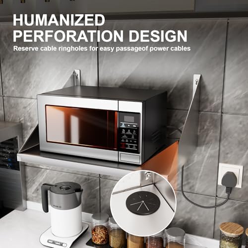 Stainless Steel Floating Microwave Shelf, 18"x24"