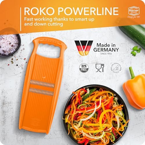 BORNER Roko PowerLine Vegetable Grater, Orange