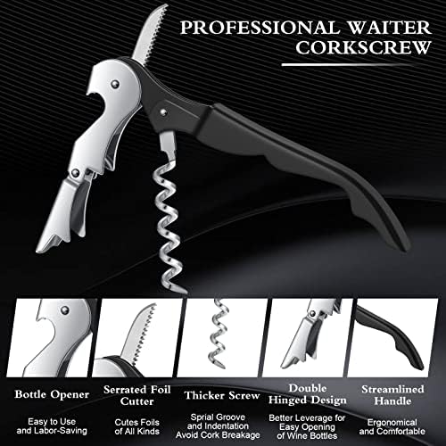 Waiter Corkscrew Wine Openers Heavy Duty Hinges Wine Key Bottle Opener