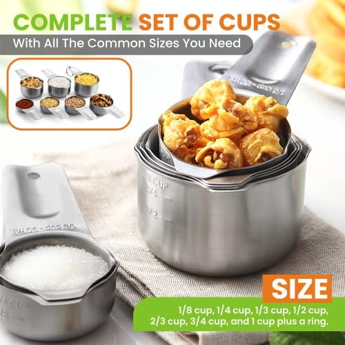 Spring Chef Stainless Steel Measuring Cups & Magnetic Measuring Spoons
