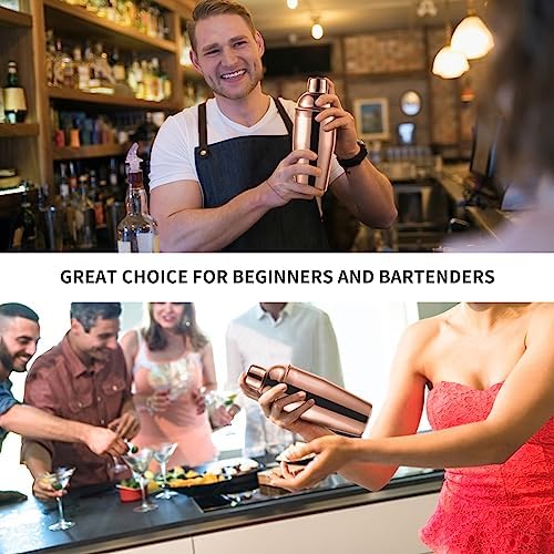 Safring 24oz Cocktail Shaker Bar Set, Martini Shaker with Built-In