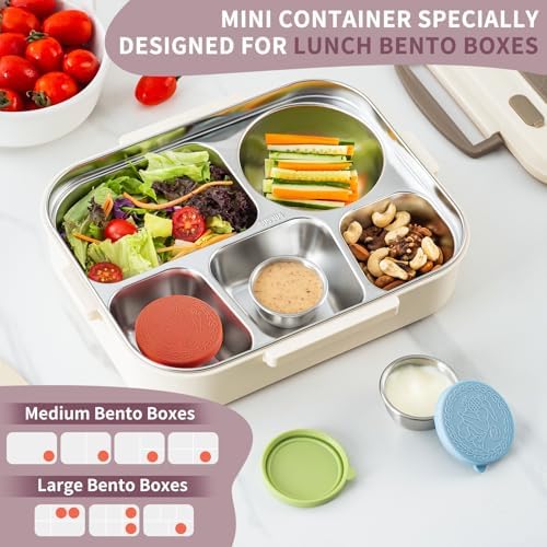 8 Pack - 1.6 Oz Small Salad Dressing Containers To Go, Sauce Cups with