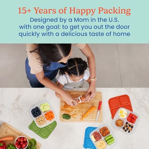 Bentgo Easyboxes 4-Compartment Snack Containers - 8-Piece Set with 4