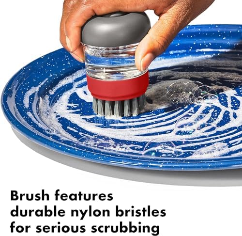 OXO Outdoor Soap Dispensing Dish Brush with Storage Case