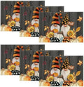 Artoid Mode Gnomes Leaves Pumpkins Fall Placemats Set of 6-12
