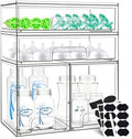 4 Pack Stackable Baby Bottle Storage Drawers