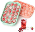 Ice Cube Tray, 2 Pack Flexible Silicone 22 Ice Balls Maker with Lid