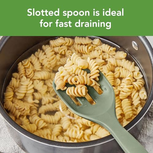 Tovolo Elements Silicone Spoon Set of 2 Mixing and Slotted Spoon