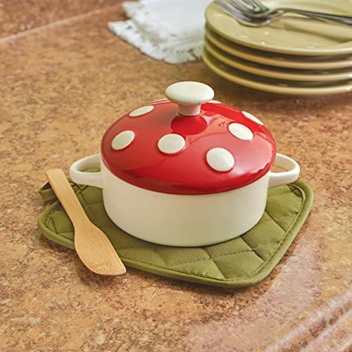 BRIE BAKER, MUSHROOM, PATTERN LID