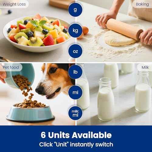 【33 lb & USB Rechargeable】 Digital Kitchen Food Scale Kitchen Scale