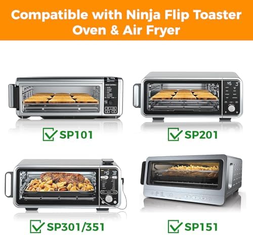 4 Pack Air Fryer Liners for Ninja Flip Toaster Oven, Non-stick