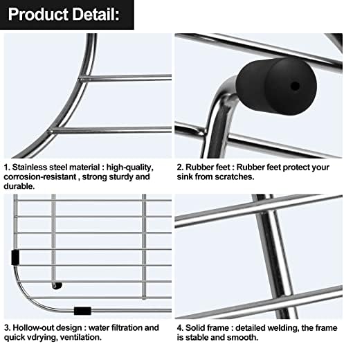 ARLBA 2 Pack Stainless Steel Sink Protectors, 13.2" x 11.5"