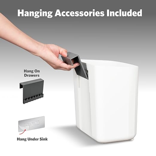 Glad Roomate Under Counter Waste Bin | Space Saving Small Trash Can - Image 4