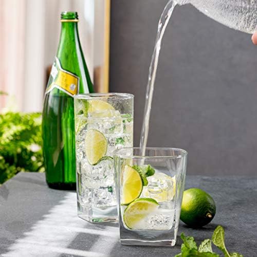 Everyday Drinking Glasses Set of 8 Drinkware Kitchen Glasses for