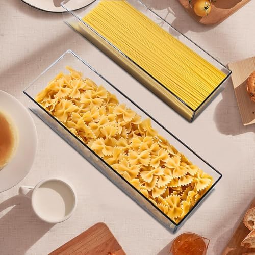 2 Pack Airtight Pasta Containers with Lid, 1.1L Spaghetti Noodle Food