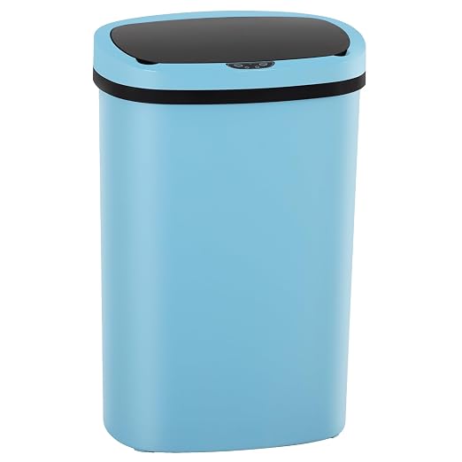 PayLessHere | 13 Gallon Plastic Trash Can | Blue | Automatic Touchless Lid by PayLessHere