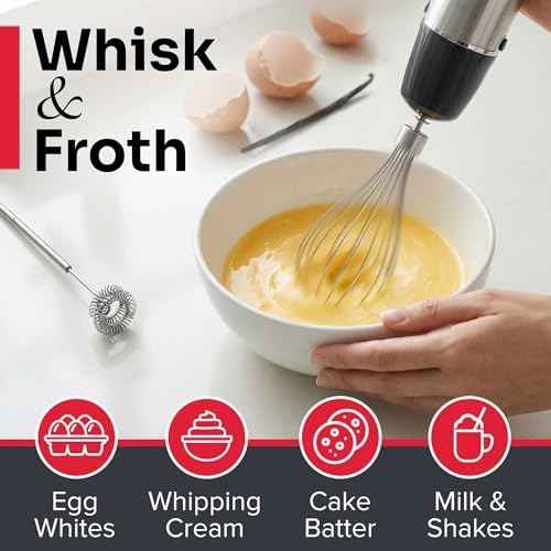 Mueller Multistick 5-in-1 Immersion Blender Handheld, 12-Speed Hand