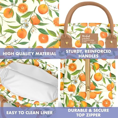 Fit & Fresh Bloomington Lunch Bag for Women - Insulated Large Lunch