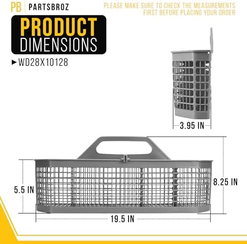 Dishwasher Utensil Basket for General Electric GE PDWT200V00BB