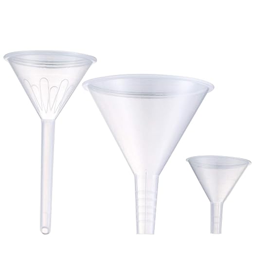 Plastic Funnel Set, 100mm x 2, 75mm x 2, 50mm x 2 by Young4us