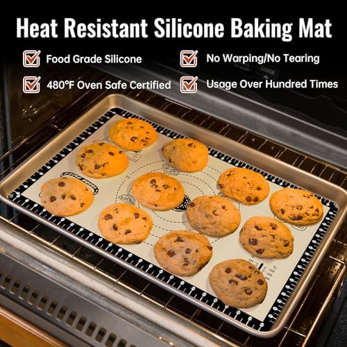 Silicone Baking Mat, Non-Stick Pastry Mat
