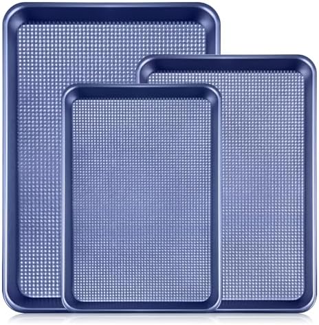 Vinino Baking Sheet Set of 3, Cookie Sheets For Baking with Square