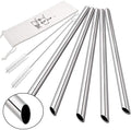 [Angled Tips] 5 Pcs 10" Reusable Bubble Tea Straws & Smoothie Straws