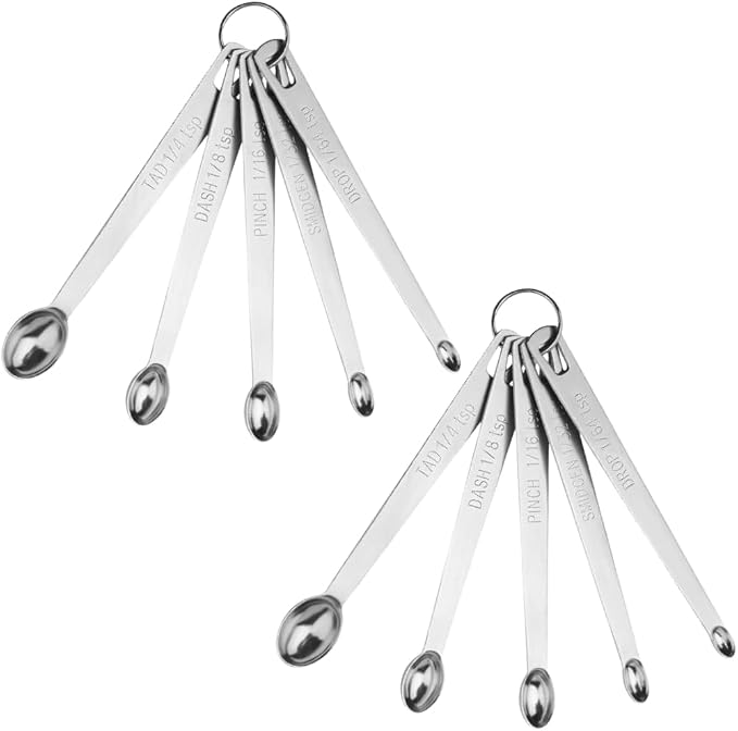 2 Pack Teaspoon Measuring Spoons, 1/4 tsp, 1/8 tsp, 1/16 tsp, 1/32 tsp - Image 8