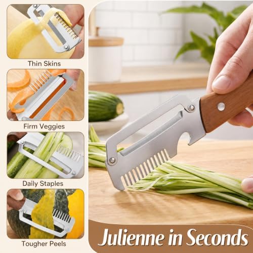 Upgrade Vegetable Peeler and Julienne Peeler Set, 2-Pcs