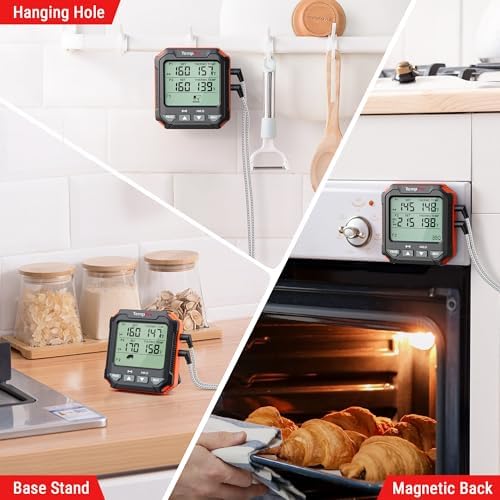 TempPro TempTrack Digital Meat Thermometer with 2 Meat Probes