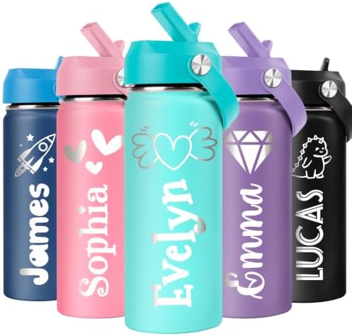 Personalized Water Bottles for Kids - Back to School, Custom Water