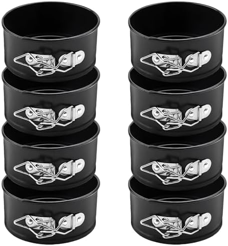 8 Pcs 4 Inch Springform Pan Mini Springform Small Leakproof Round Cake
