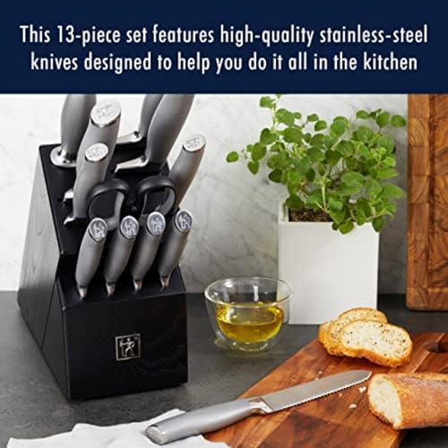 HENCKELS J.A International Modernist 13-pc Knife Block Set, Black