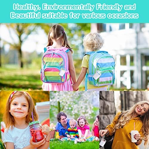 Mumufy 10 Set Silicone Travel Straws with Case Reusable Straws