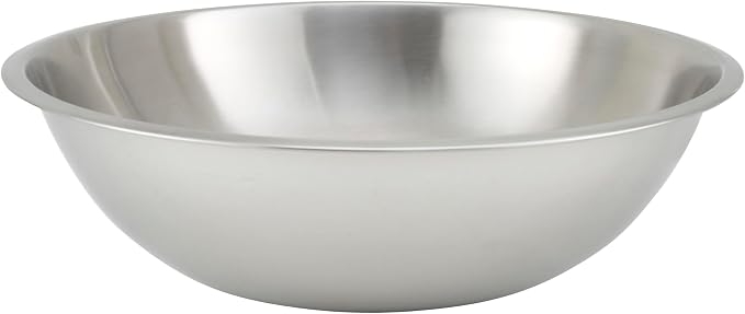 Winco 20 Quart Heavy-Duty Stainless Steel Mixing Bowl by Fonteme