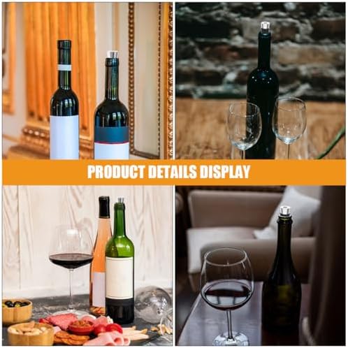 VOSAREA Reusable Wine Vacuum Stopper and Cork Wine Bottle Sealer Set