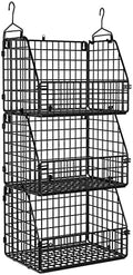 PUPPYCUTE Stackable Wire Storage Baskets, 3 pcs